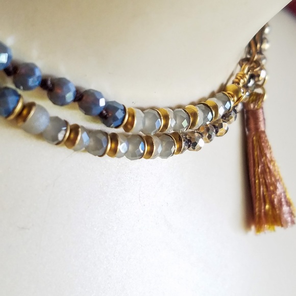 “Polished Panache”- Beaded 2 in 1 Wrap Necklace - Picture 2 of 7
